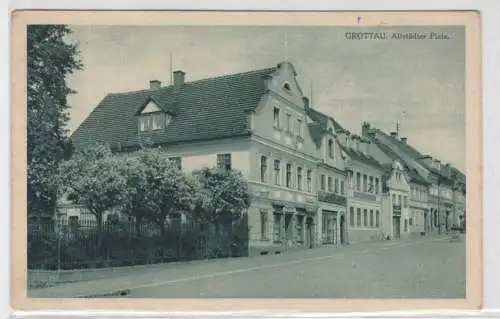 99958 AK Grottau (Hrádek nad Nisou) - Altstädter Platz, Straßenansicht 