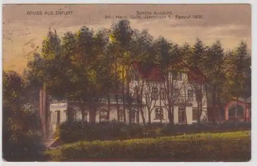 52201 Ak Gruß aus Erfurt schöne Aussicht um 1920