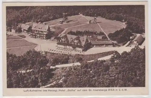 34697 Ak Luftaufnahme des herzoglichen Hotel "Gotha" auf dem Gr.Inselsberge 1926