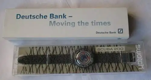 seltene Swatch Armbanduhr Scuba 200 Deutsche Bank Edition OVP (111472)