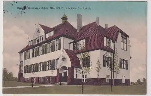38928 Ak Bezirkskrankenhaus "König Albert-Stift" zu Mügeln Bezirk Leipzig 1916