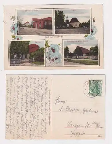 80486 Mehrbild Ak Gruß aus Grochwitz Gasthof, Schule, Pfarrhaus 1914