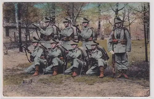 66078 AK 2. Kgl. Sächs. Jäger-Bataillon No. 13 (Felduniform) Dresden 1918