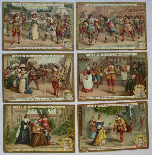 Liebigbilder Serie 487 "Cyrano de Bergerac" komplett 1901 (6/104655)