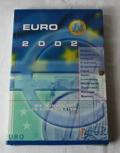 Mappe mit KMS 1 Cent bis 2 Euro der 12 Euro Staaten Stempelglanz (105876)