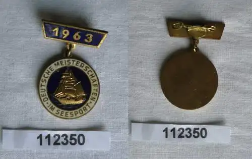 DDR Abzeichen Deutsche Meisterschaft der DDR im Seesport 1963 (112350)