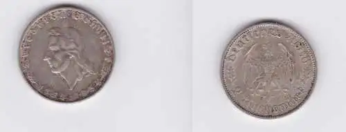 2 Mark Silber Münze Friedrich von Schiller 1934 F (117138)