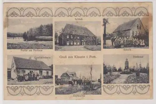 83086 Mehrbild Ak Gruß aus Klenzin Klęcino in Pommern Geschäftshaus usw. 1934