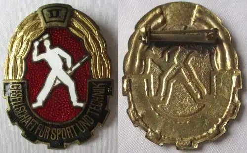 altes emailliertes DDR Mehrkampfabzeichen der GST Stufe II in Gold (117715)