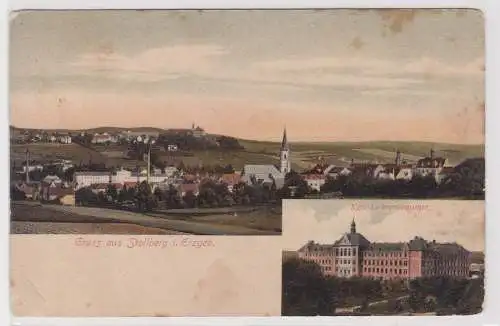 62720 AK Gruss aus Stollberg im Erzgebirge - Königliches Lehrerseminar 