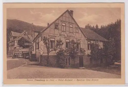 900854 AK Kurort Treseburg im Harz - Hotel Bodetal, Bes. Otto Grimm 