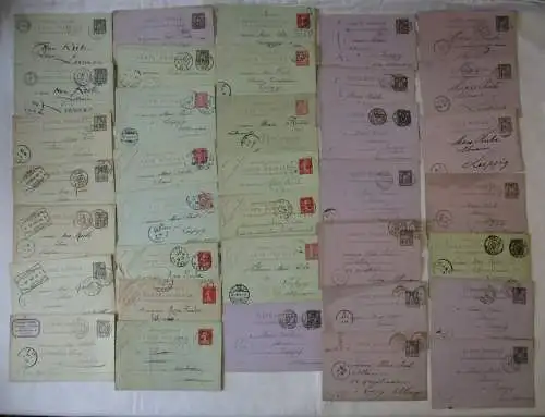 Sammlung mit 100 Ganzsachen Briefe & Postkarten Frankreich oft vor 1900 (111025)