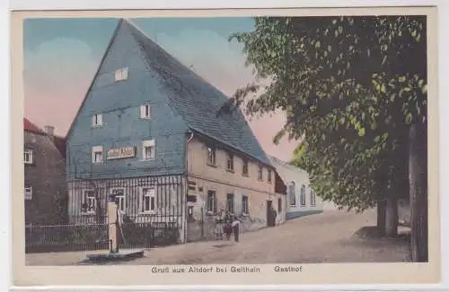 900683 AK Gruß aus Altdorf bei Geithain - Gasthof mit Straßenansicht 