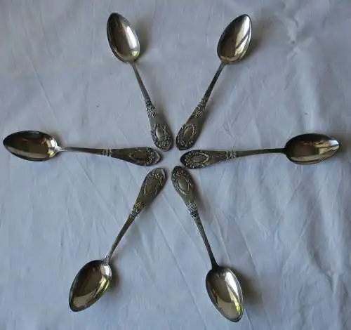 hübsche Dessertlöffel 800er Silber Initiale W Firma F.F. Sack um 1920 (101842)