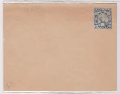 99962 alter Ganzsachen Brief 2 1/2 Anna Zanzibar Sansibar um 1900