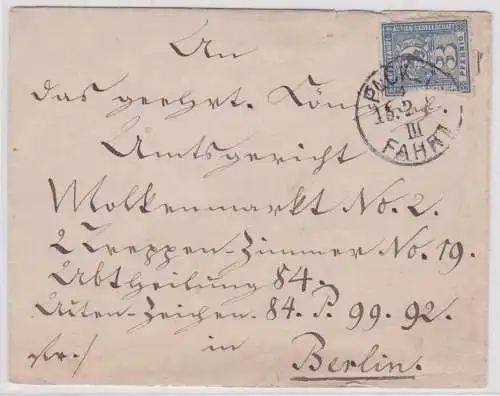 96807 Privatpost Brief Neue Berliner Omnibus & Packetfahrt AG 1892