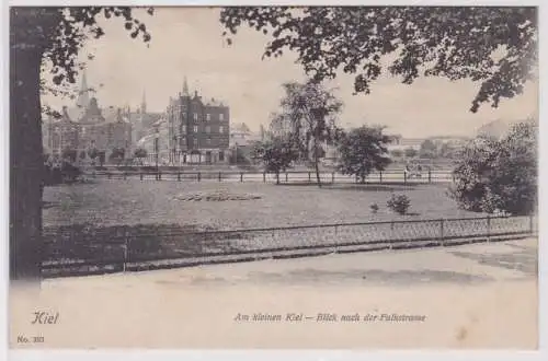 901841 Ak Kiel - Am kleinen Kiel - Blick nach der Falkstraße 1905