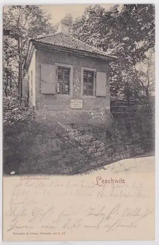 901212 Ak Loschwitz bei Dresden - Blick auf das Schillerhäuschen 1905
