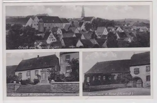 901969 Mehrbild Ak Merchingen (Baden) Gasthaus zur Rose um 1930