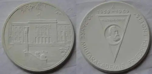 DDR Meissner Porzellan Medaille Militärakademie "Friedrich Engels" (157943)