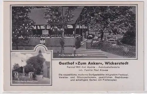 27069 Ak Wickerstedt Gasthof Zum Anker um 1940