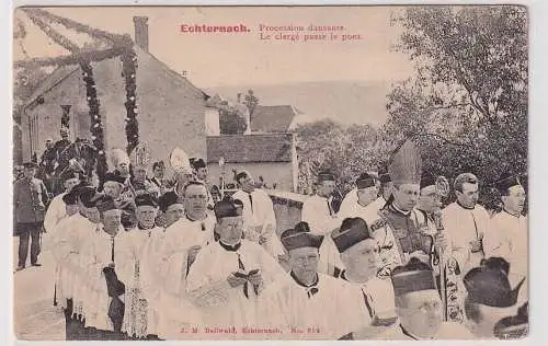 53829 Ak Echternach Luxemburg Prozession um 1910