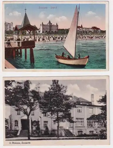 99252 AK 2x Zinnowitz - Strand und St. Ottoheim