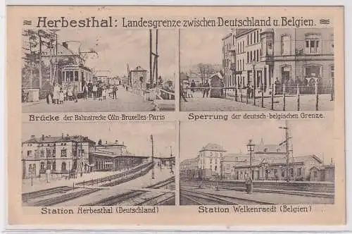 99018 Mehrbild Ak Herbesthal Landesgrenze Deutschland Belgien 1916