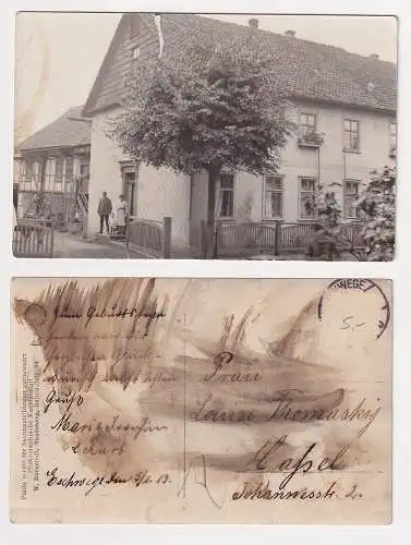 35256 Foto Ak Eschwege ? Wohnhaus Bauernhaus um 1910