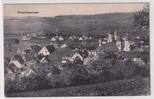 89631 Ak Feuchtwangen Totalansicht um 1930