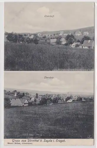 23356 AK Gruss aus Dörnthal bei Sayda - Oberdorf, Ortsansichten 
