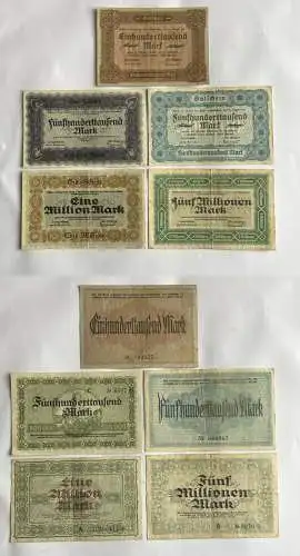 5 Banknoten Inflation Stadt Crimmitschau 1923 (141453)