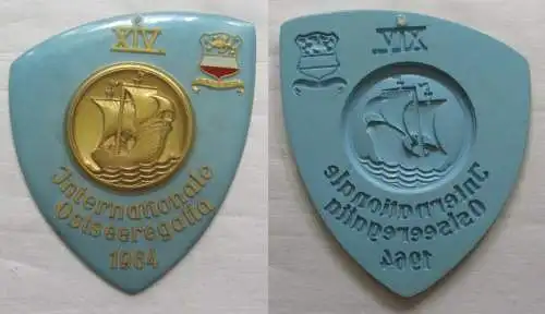 DDR Plakette XIV. Internationale Ostseeregatta 1964 Rostock Rerik (151536)