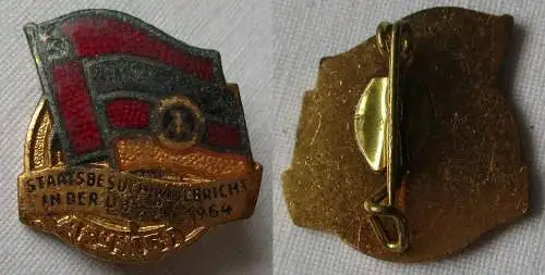 DDR Abzeichen Staatsbesuch W. Ulbricht in der UdSSR 1964 DSF (141710)