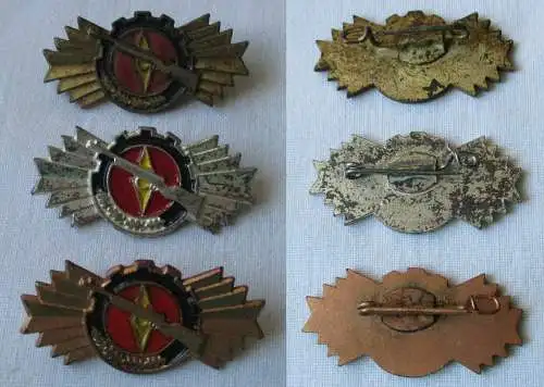 3 x DDR GST Abzeichen vormilitärische & technische Kenntnisse (116293)