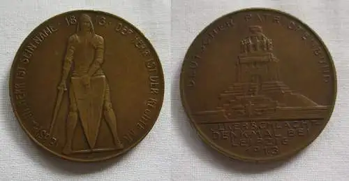 Medaille deutscher Patriotenbund Völkerschlachtdenkmal Leipzig 1913 (135010)