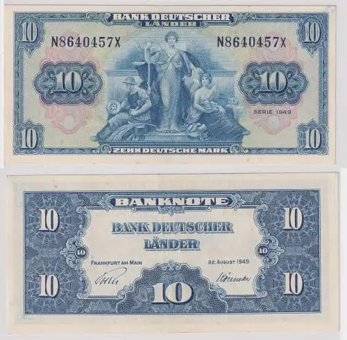 Banknote 10 Mark Bank deutscher Länder 1949 (122426)