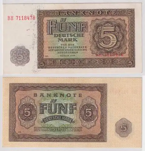 5 Mark Banknote DDR Deutsche Notenbank 1948 Ro.342d (126386)