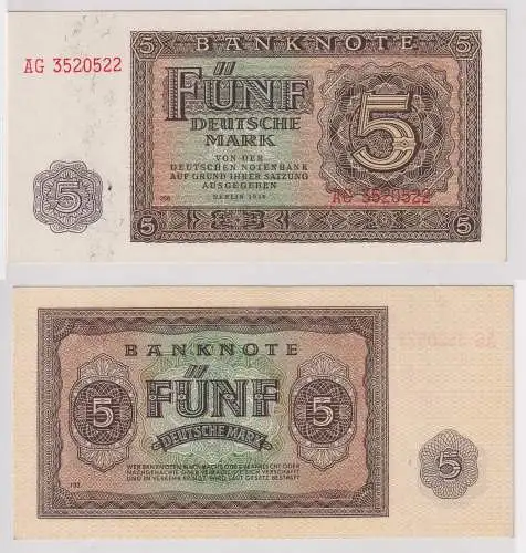 5 Mark Banknote DDR Deutsche Notenbank 1948 Ro.342d (129196)