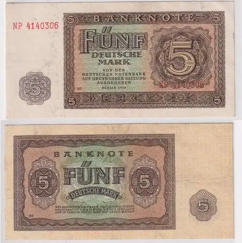5 Mark Banknote DDR Deutsche Notenbank 1948 Ro.342d (125683)