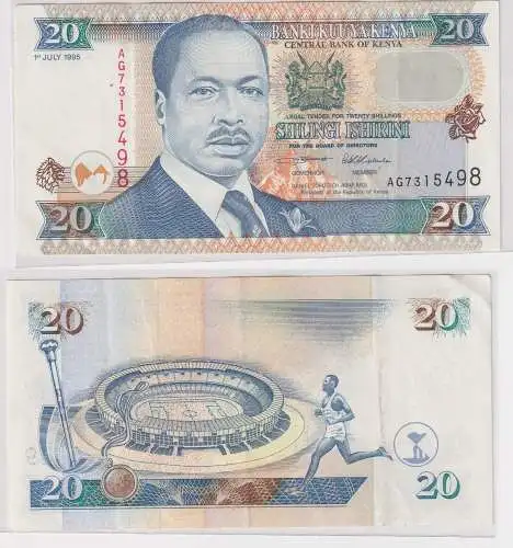 20 Shillings Banknote Kenia Kenya 01.07.1995 (108232)