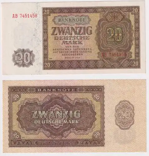 20 Mark Banknote DDR Deutsche Notenbank 1948 Ro.344d (131819)