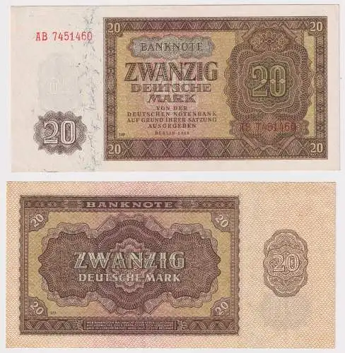 20 Mark Banknote DDR Deutsche Notenbank 1948 Ro.344d (133094)