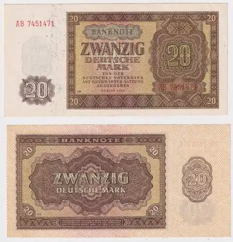 20 Mark Banknote DDR Deutsche Notenbank 1948 Ro.344d (134001)