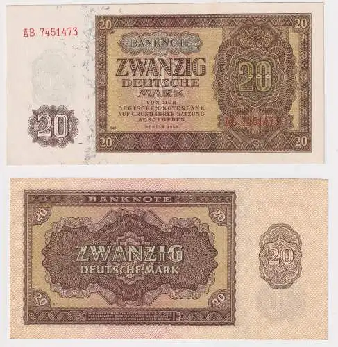 20 Mark Banknote DDR Deutsche Notenbank 1948 Ro.344d (139504)
