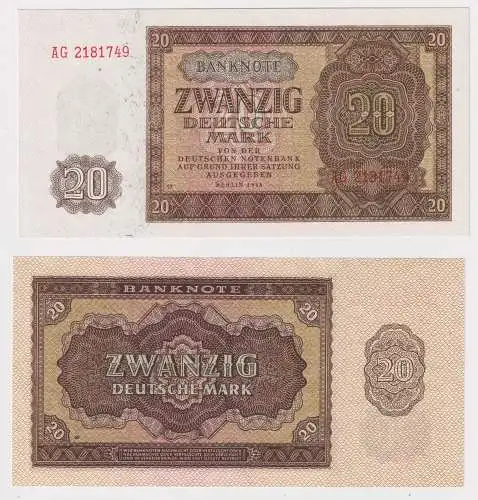 20 Mark Banknote DDR Deutsche Notenbank 1948 Ro.344d (139517)