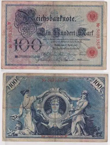 100 Mark Banknote Deutsches Kaiserreich 17. April 1903 (138222)