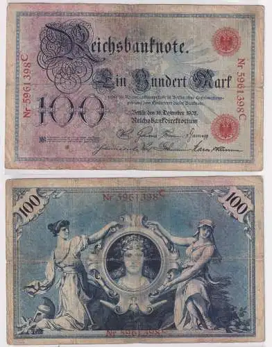 Banknote Kaiserreich 100 Mark 18. Dezember 1905 (138103)