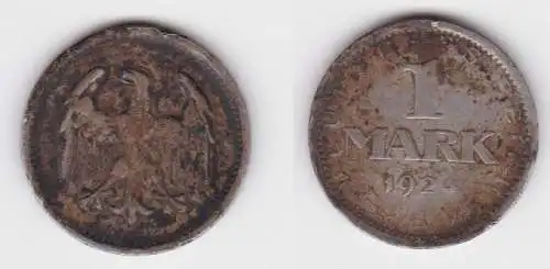 1 Reichsmark Silber Münze Weimarer Republik 1924 A (141907)
