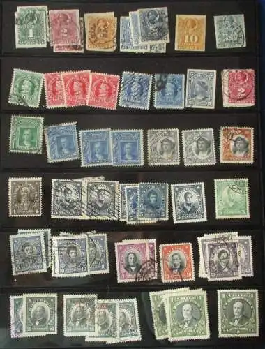 kleine Briefmarkensammlung mit 85 alten Briefmarken Chile (140490)